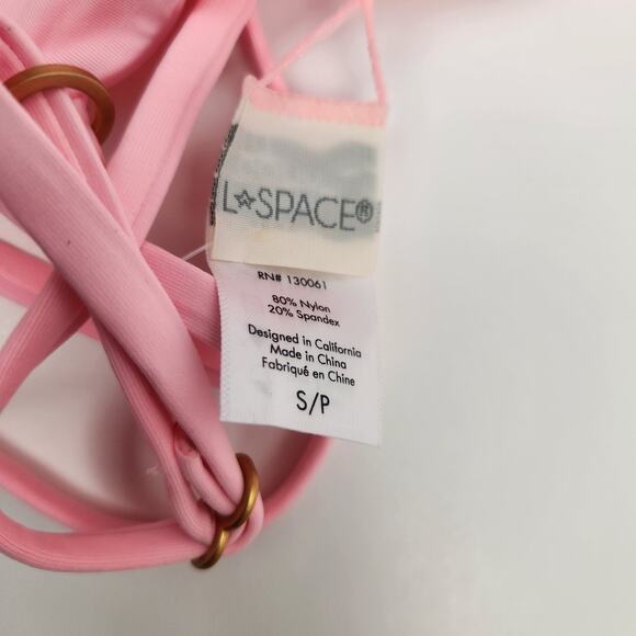 L*Space Ringo Bikini Top in Pink Size Small NWT - Picture 5 of 6